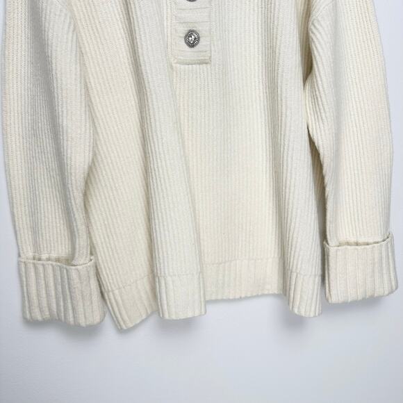 NWT Talbots Jewel Button Henley Pullover Sweater | Ivory Cream | SZ 2X - Picture 6 of 10